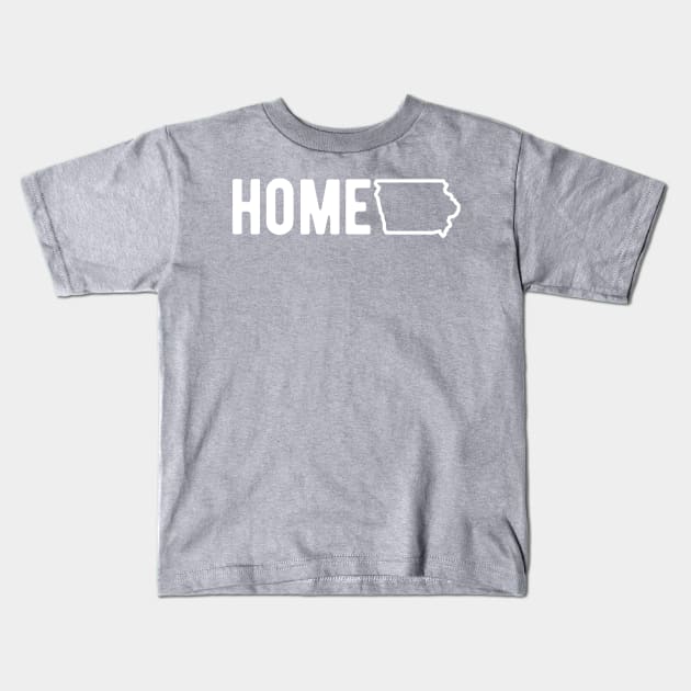 Iowa HOME Kids T-Shirt by blueduckstuff